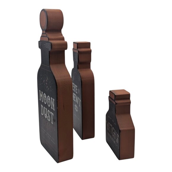 Wood Potion Bottles - Set of 3 - Picture 3 of 3